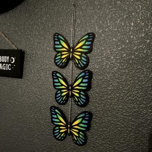Butterflies - yellow / blue