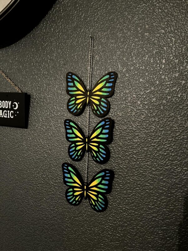 Butterflies - yellow / blue